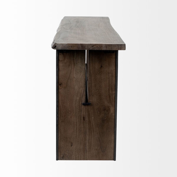 Ledger II Medium Brown Live-Edge Wooden Console Table, image 4