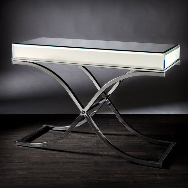 Ava Chrome Mirrored Console Table, image 4