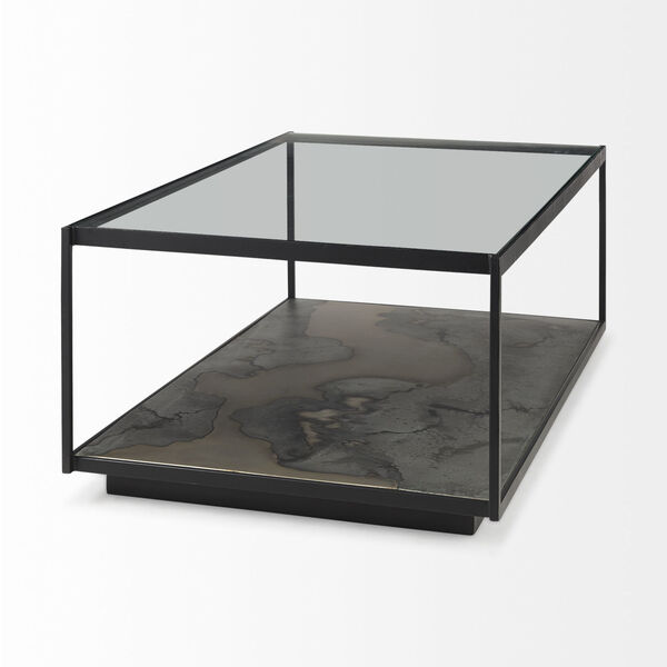 Roxdale Black Coffee Table with Glass Top, image 4