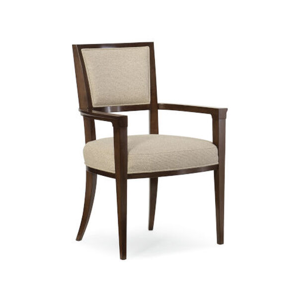 Modern Streamline Beige Moderne Arm Chair, image 1