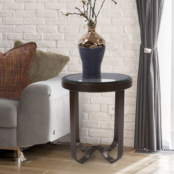 Bronze Round Side Table, image 2