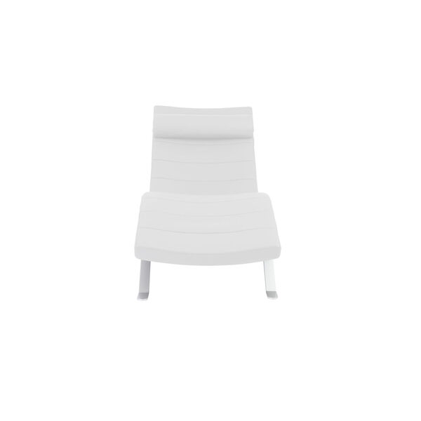 Gilda White and Silver 66-Inch Lounge Chair, image 5