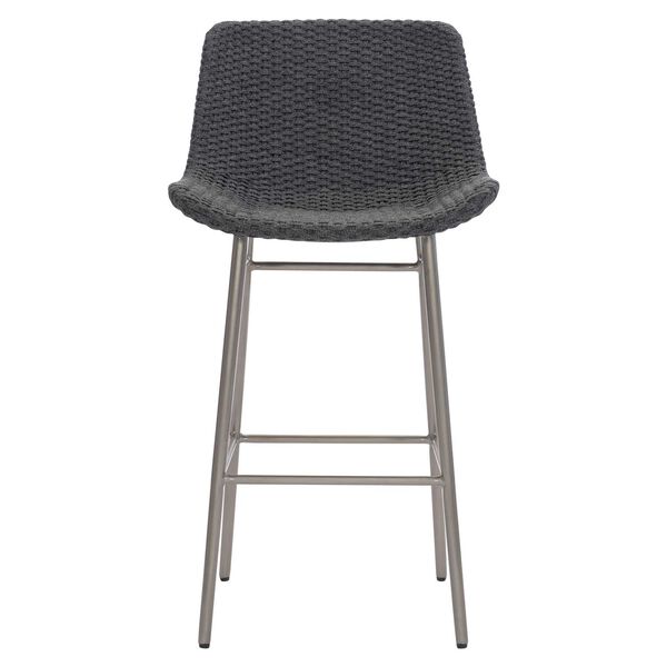 Westport Gray Flannel and Stainless Steel Outdoor Bar Stool, image 3