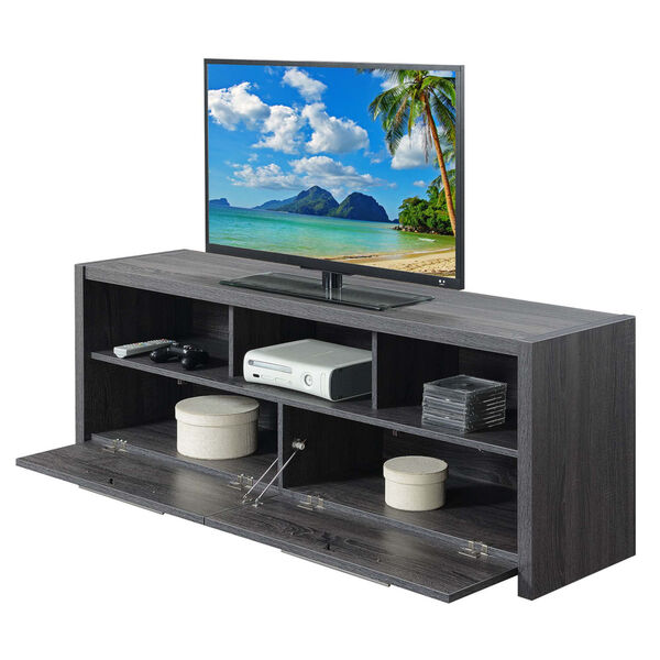 Newport Weathered Gray MDF 60-Inch Marbella TV Stand, image 2
