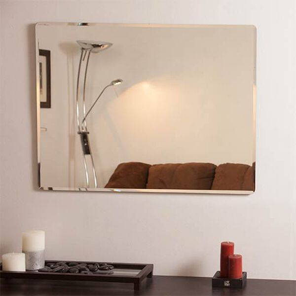 Vera Rectangular Beveled Frameless Bathroom Mirror, image 5