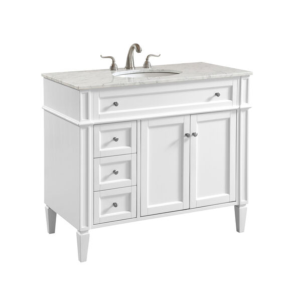 Park Avenue White 40-Inch Vanity Sink Set, image 2