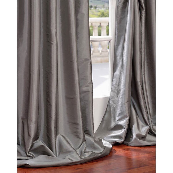 Platinum 96 x 50-Inch Blackout Faux Silk Taffeta Curtain Single Panel, image 5