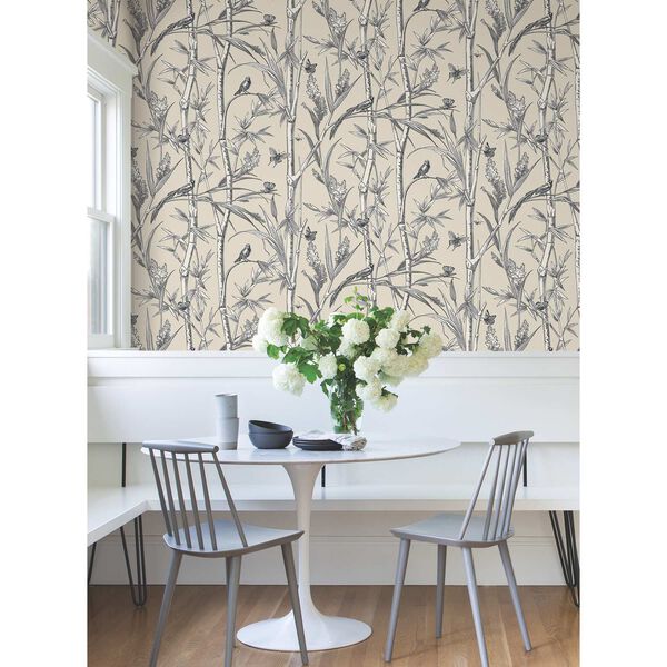 Bambou Toile Beige Wallpaper, image 1
