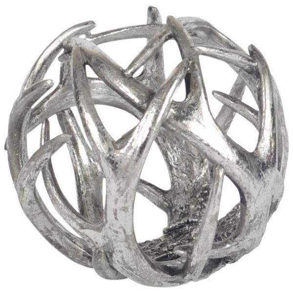 Ramus IV Silver Large Antler Shaped Decorative Orb Ball, image 1