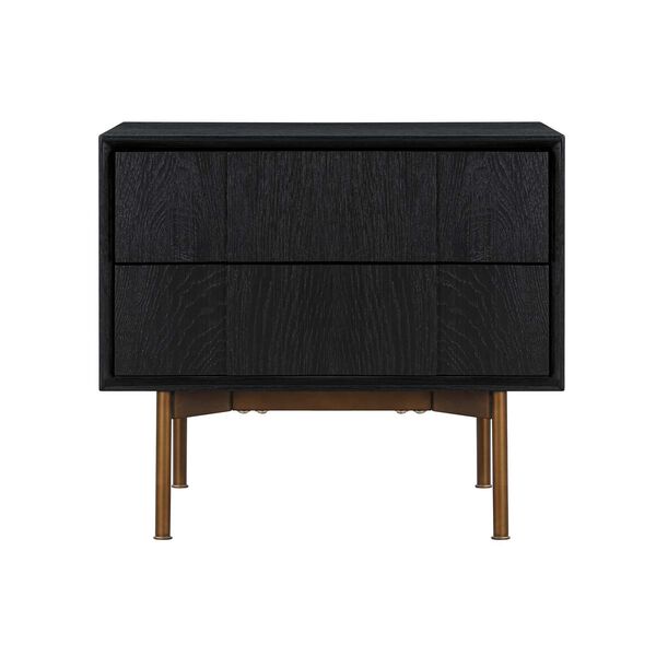 Carnaby Black Brushed Nightstand, image 1