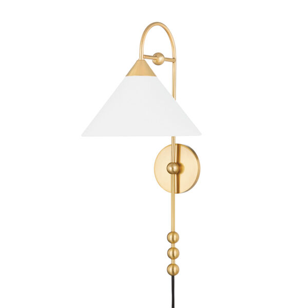 Sang Aged Brass One-Light Portable Wall Sconce, image 1