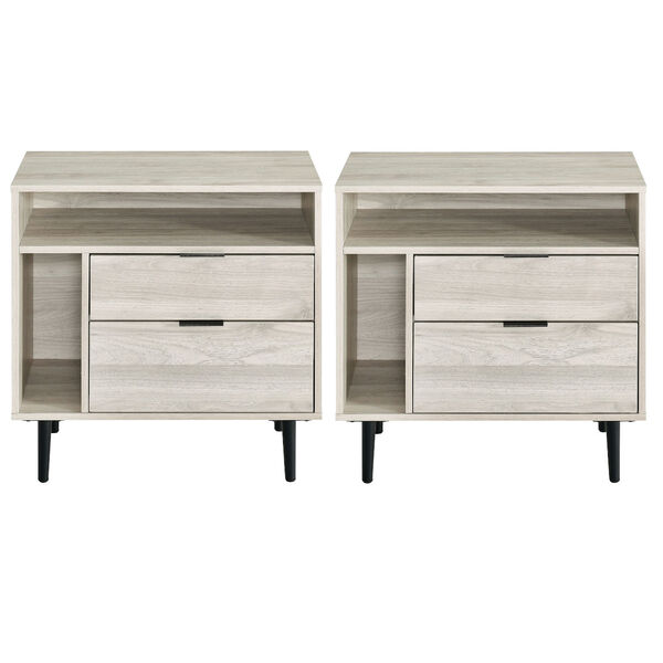 Lincoln Birch Storage Nightstand, Set of Two, image 4