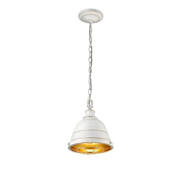 Bartlett French White One-Light Mini Pendant with French White Shade, image 3