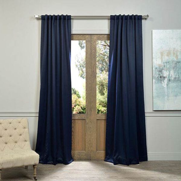 Eclipse Navy 50 x 120-Inch Blackout Curtain Pair 2 Panel, image 1