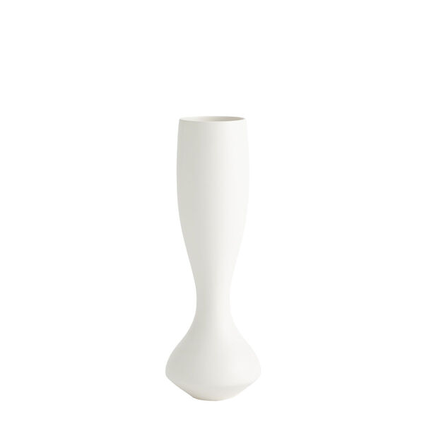 White Bell Bottom Small Vase, image 1
