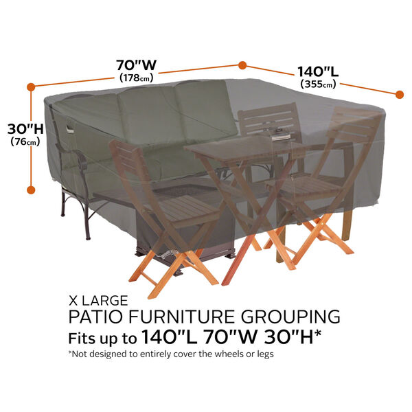Maple Dark Taupe General Purpose Patio Furniture Cover, image 4