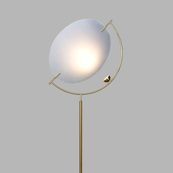 Como Antique Brass LED Floor Lamp Title 24, image 1