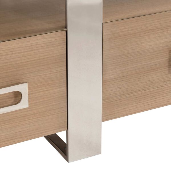 Modulum Natural and Stainless Steel Entertainment Credenza, image 6