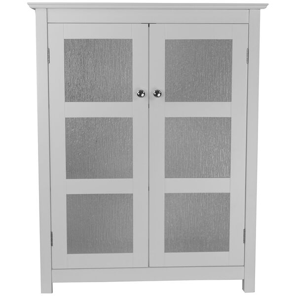Connor White Floor Cabinet with 2 Glass Doors, image 1