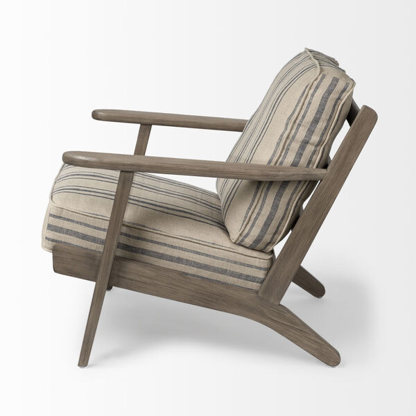 Olympus III Light Brown Striped Arm Chair, image 4