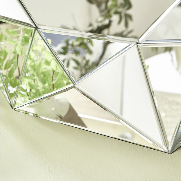 Sparkle Glass 36-Inch Geometric Mirror, image 4