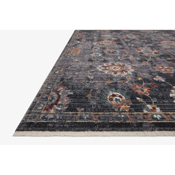 Samra Charcoal and Multicolor Rectangular: 5 Ft. 3 In. x 7 Ft. 9 In. Area Rug, image 3