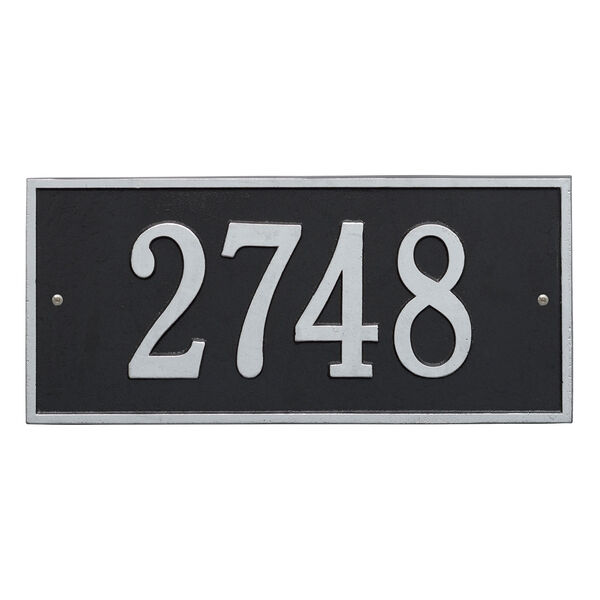 Personalized Hartford Wall Address Plaque in Black and Silver, image 2