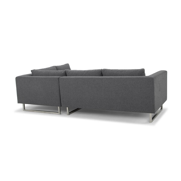 Janis Matte Shale Grey Sectional with Right Facing Chaise, image 2