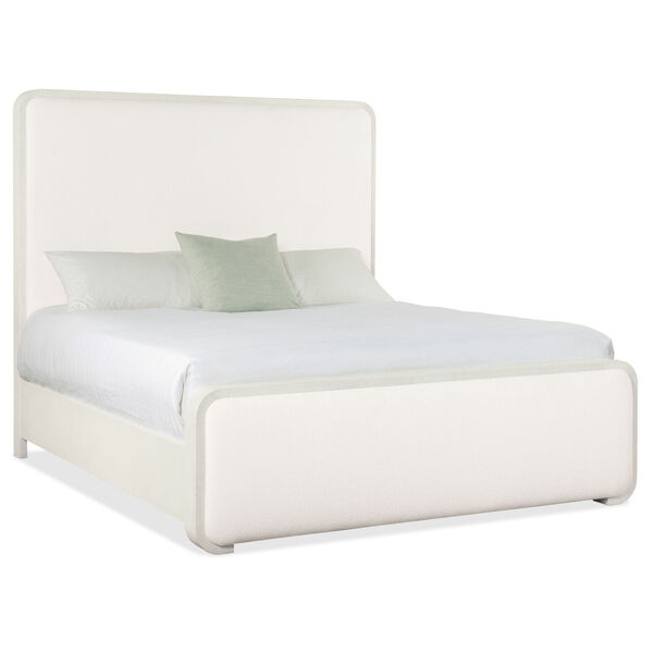 Serenity Sand Dollar White Ashore Upholstered Panel Bed, image 1