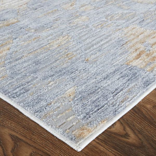 Laina Industrial Gradient Ombre Tan Ivory Blue Area Rug, image 5