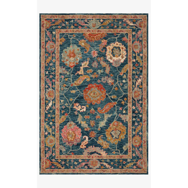Padma Marine and Multicolor Runner: 2 Ft. 6 In. x 7 Ft. 6 In., image 1