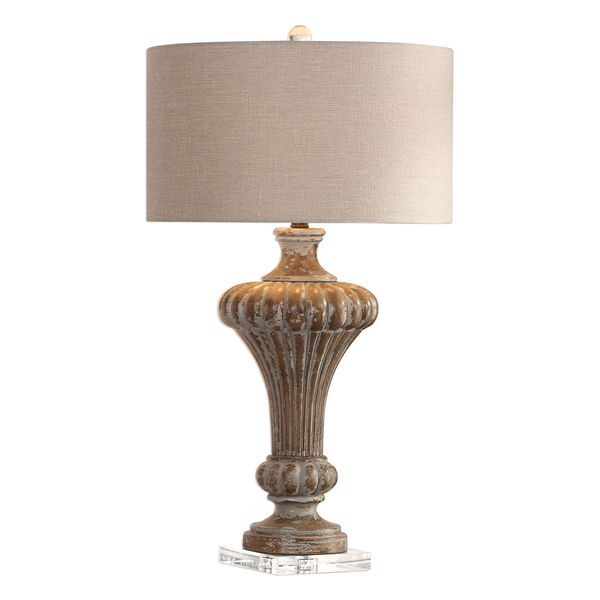 Treneece Distressed Antique Gray One-Light Table Lamp, image 1