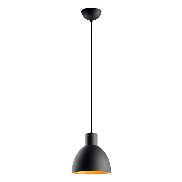 Cora Black and Gold Eight-Inch One-Light Pendant, image 1