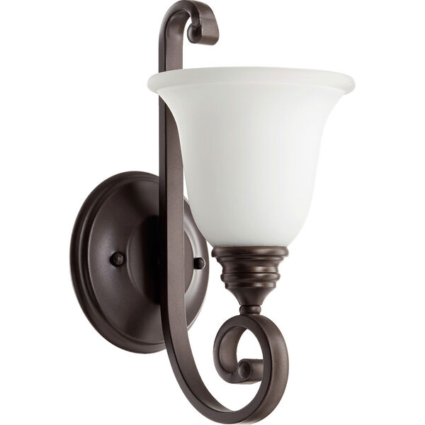 Bryant Oiled Bronze with Satin Opal Glass One-Light Wall Sconce, image 1
