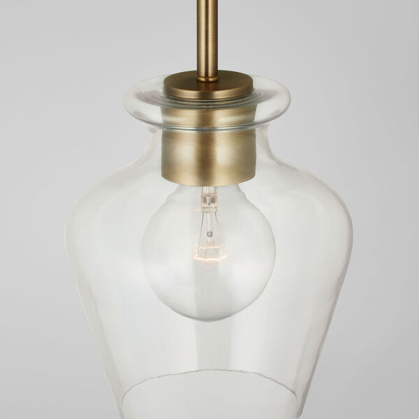 Danes One-Light Mini Pendant with Clear Glass, image 3