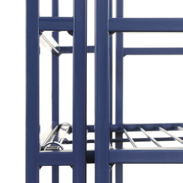 Xtra Storage Cobalt Blue Five-Tier Folding Metal Corner Shelf, image 7