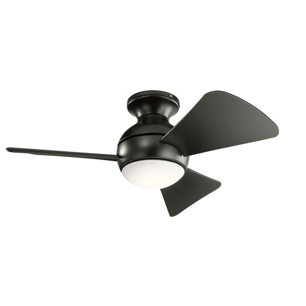 Sola Satin Black 34-Inch LED Ceiling Fan, image 1