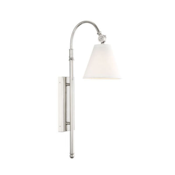 Whittier Polished Nickel One-Light Wall Sconce, image 2