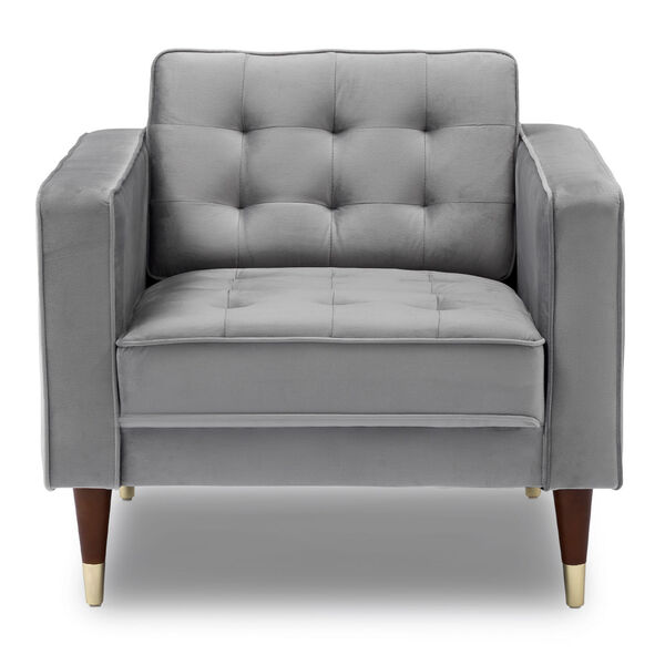 Somerset Gray Velvet Club Chair, image 2