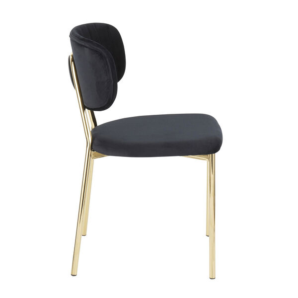 Bouton Gold and Black Dining Chair, Set of 2, image 3