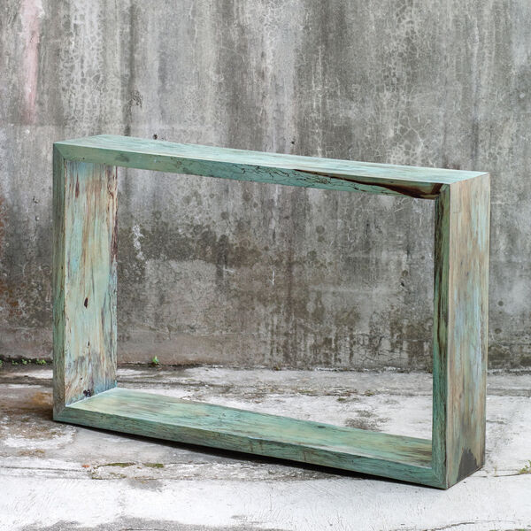 Teo Caribbean Blue and Green Console Table, image 2
