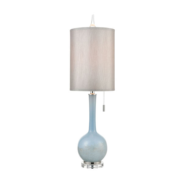 Quantum Blue with Polished Nickel One-Light Table Lamp, image 1