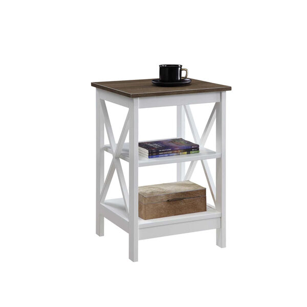 Oxford Driftwood White End Table, image 3