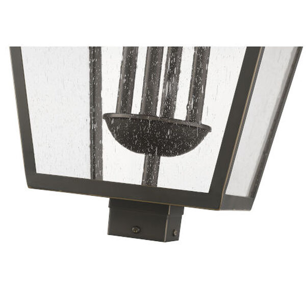 Talbot 33-Inch Four-Light Outdoor Post Mount Fixture with Seedy Shade, image 4