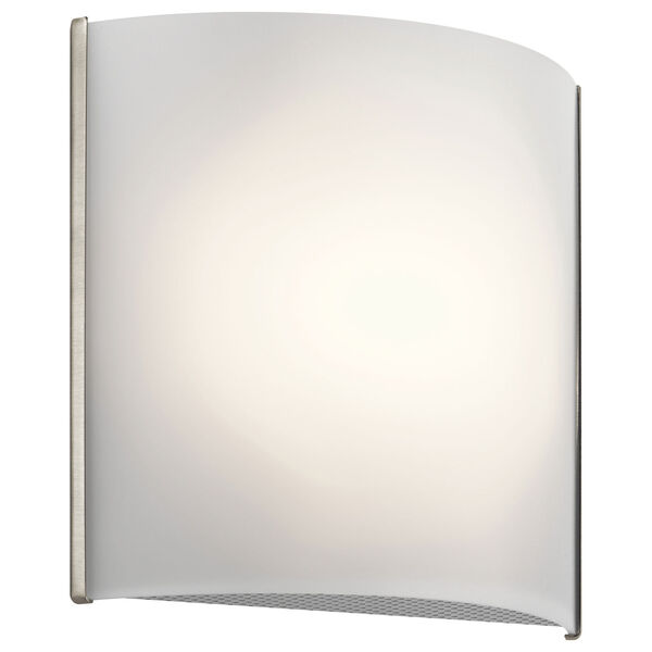 Brushed Nickel 8-Inch Energy Star LED Wall Sconce, image 1