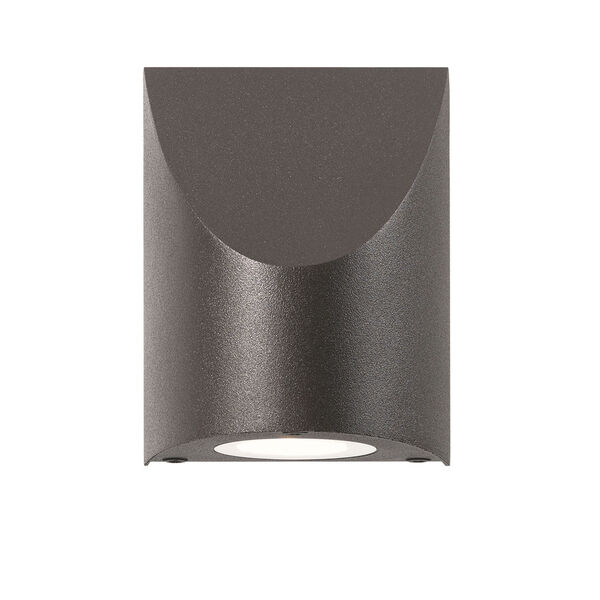Shear LED Textured Bronze 1-Light Outdoor Wall Sconce 5-Inch, image 1
