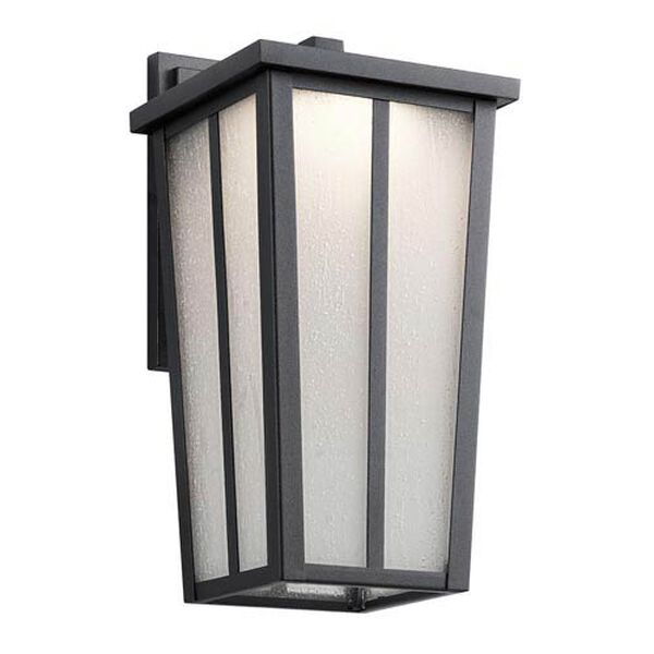 Riverside Textured Black 6.5-Inch One-Light Outdoor LED Wall Mount, image 1