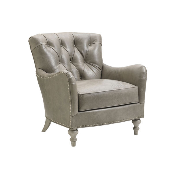 Oyster Bay Beige Wescott Leather Chair, image 1