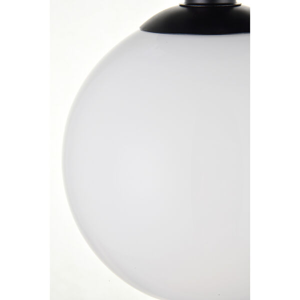 Baxter Black and Frosted White Seven-Inch One-Light Semi-Flush Mount, image 5