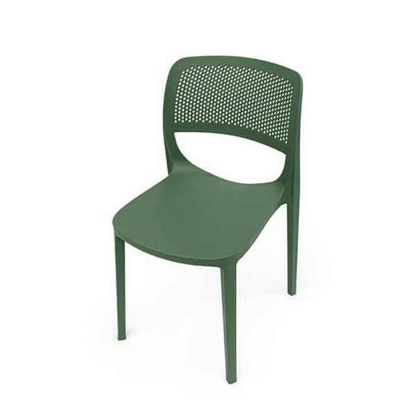 Mila Green Outdoor Stackable Side Chair, Set of Four, image 4